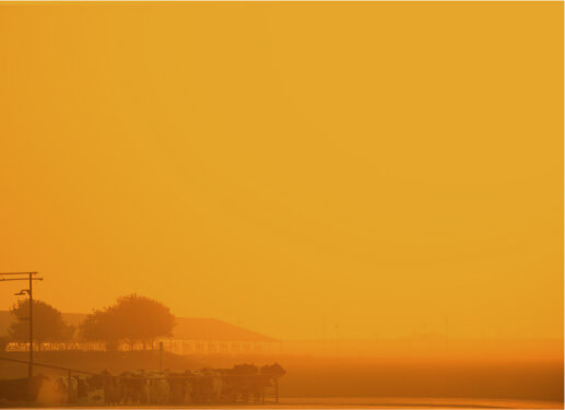 An Orange Hazy Sunset
