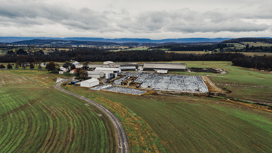 An Aerial View Of A Dairy Farm