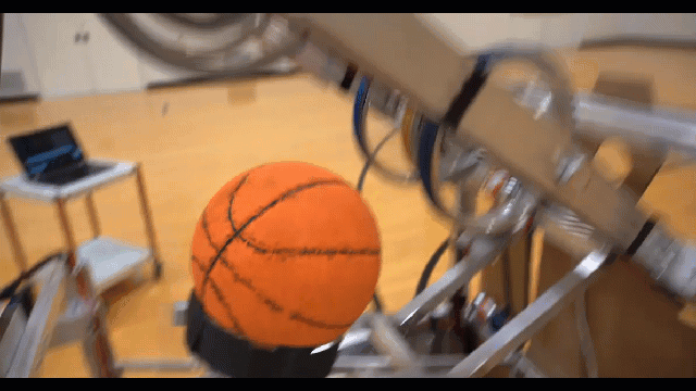 Purdue Robot Shooting A Basketball